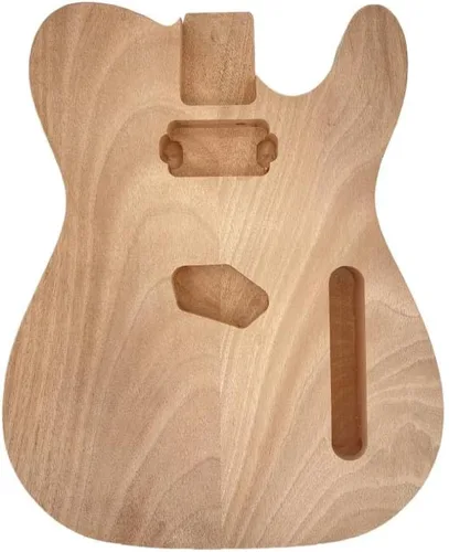Vista 8 de Cuerpo de guitarra eléctrica estilo T en blanco - Reemplazo de proyecto de madera maciza sin terminar (madera baja)