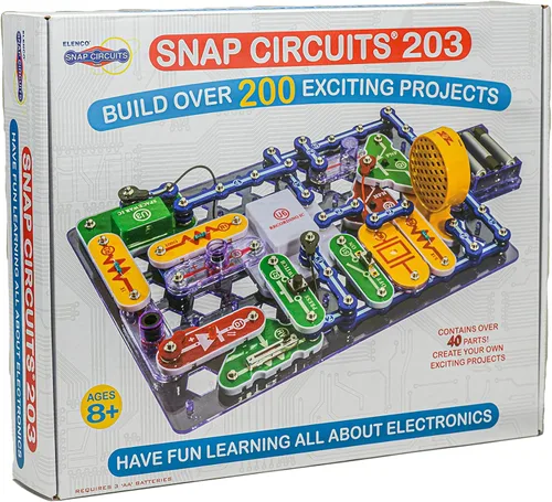 Kit de circuitos electrónicos Snap Circuits 203 de Electronics Discovery