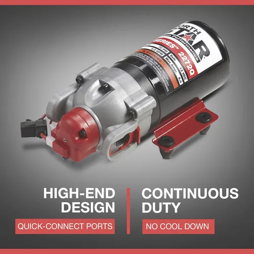 Vista 2 de NorthStar Bomba de diafragma rociadora a pedido de 12 V serie NSQ con puertos de conexión rápida - 2.2 GPM