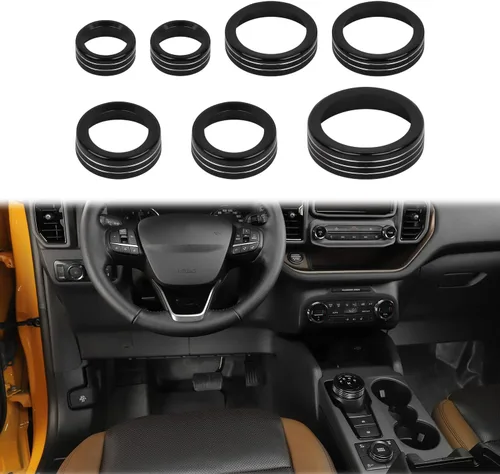 Vista 7 de JWWY Pomo para interruptor de faros delanteros de aire acondicionado, tracción 4WD, cubierta de perilla para interruptor de engranajes para Ford