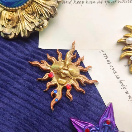 Vista 4 de Celestial Sun Moon Star - Juego de moldes de silicona de resina epoxi para fundición de joyas, decoración de pasteles de fondant, arcilla