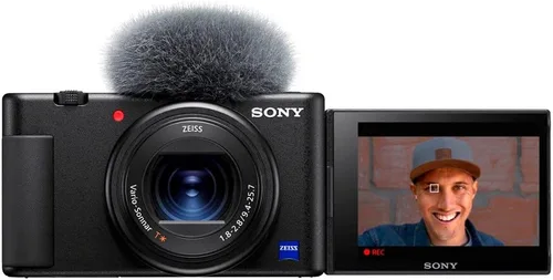 Vista 5 de Cámara digital Sony ZV-1 para creadores de contenido, vlogging y YouTube con pantalla giratoria, micrófono incorporado, video 4K HDR, pantalla