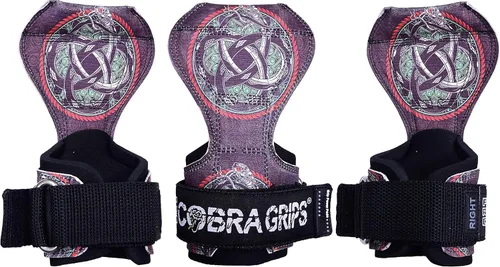 Vista 18 de Cobra Grips PRO Weight Lifting Gloves Heavy Duty Straps Alternative with Power Lifting Hooks Padded Wrist Support for Deadlifts & Bodybuilding
