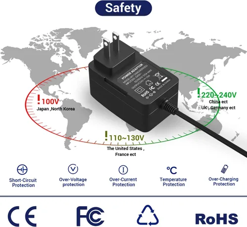 Vista 6 de CGGXJP Cargador de batería rápido para scooter eléctrico de 24 V 1500 mA para Razor E100 E200 E300 MX350, cable de alimentación hembra en línea de 3
