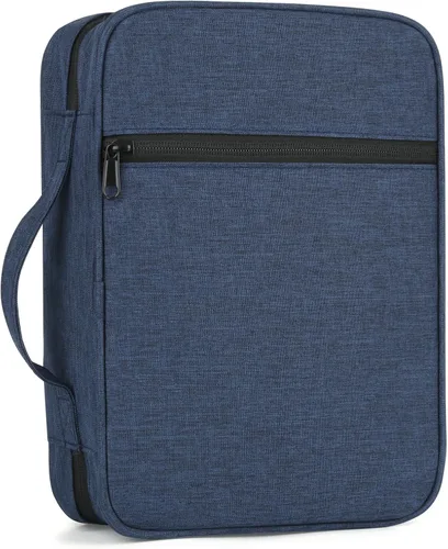 Vista 14 de GERMUN Funda para Biblia con Asa Duradera, Estuche de Transporte para Libros Bolsa de Iglesia para Biblia, Protectora con Bolsillo con Cremallera