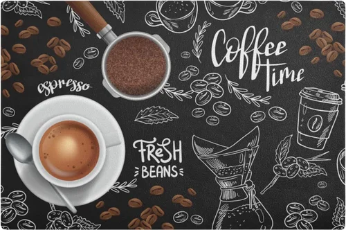 Vista 43 de Tapete de café para cafetera, tapete con respaldo absorbente antideslizante para encimera de cocina, de secado rápido, lavable, de secado de platos