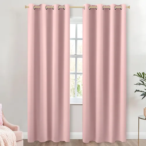 Vista 227 de KOUFALL Cortinas Doradas de Lujo Opacas para Sala de Estar, Elegantes Modernas Cortinas para Sala de 84 Pulgadas de Largo 2025