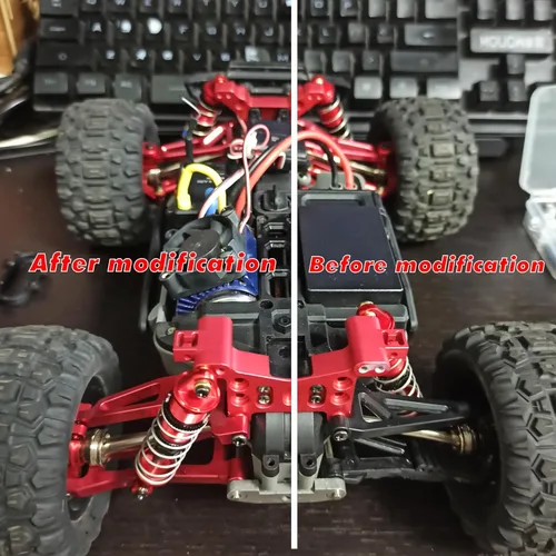 Vista 2 de Compatible con piezas de coche RC Hyper GO, accesorios de aluminio de metal de actualización 1/16, kit de piezas de repuesto para H16BM H16GT H16DR