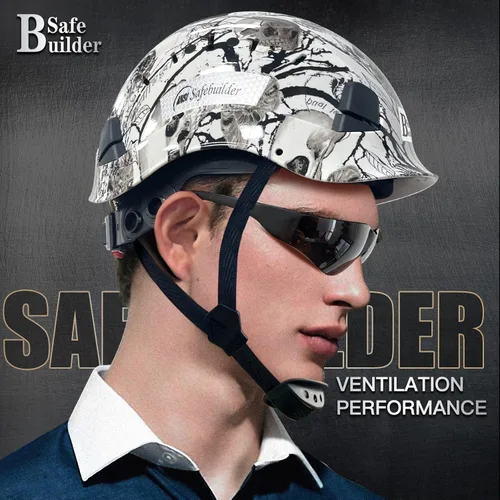 Vista 6 de Casco de Seguridad para Construcción ABS Casco Duro Sistema de Ventilación Ajustable Cascos Duros Protección de Cabeza para Trabajo Industrial