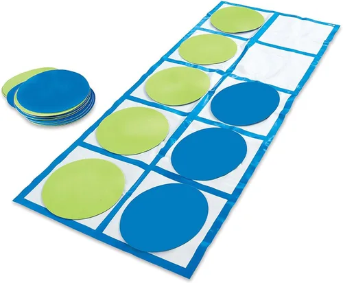 Vista 2 de Learning Resources Juego de actividades de tapete de piso de diez marcos, manipuladores matemáticos para preescolar y jardín de infantes