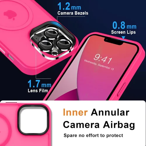 Vista 1131 de MOCCA - Funda magnética resistente para iPhone 11 de 6.1 pulgadas, no se vuelve amarilla y es compatible con MagSafe, protector de pantalla