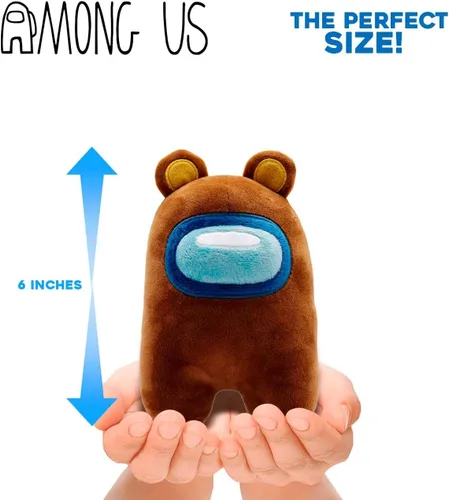 Vista 3 de Just Toys LLC Among US - Peluche serie 4 de 6 pulgadas (amarillo claro con Akruba)