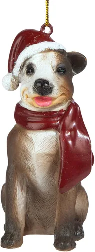 Vista 31 de Design Toscano - Figura de perro para decoración navideña.