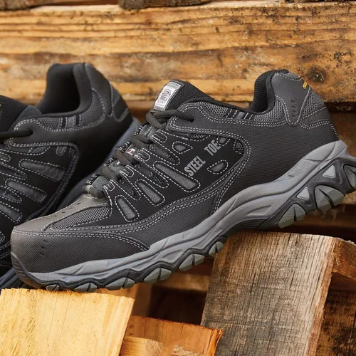 Vista 8 de Skechers Mens Cankton Steel Toe Construction Shoe Electrical Hazard Rated, Memory Foam