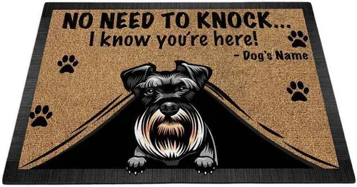 Vista 25 de Felpudo personalizado Peeking Dog Labrador No Need to Knock I Konw You're Here 23.6 x 15.7 pulgadas