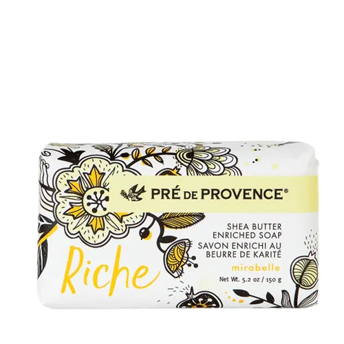 Pré de Provence Riche Collection Jabon en Barra Hidratante, 150 g, Mirabelle