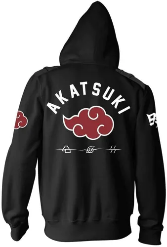 Vista 3 de Ripple Junction Naruto Shippuden Men's Authentic Full Zip Hooded Sweatshirt wChest Pockets Epaulettes Officially Licensed