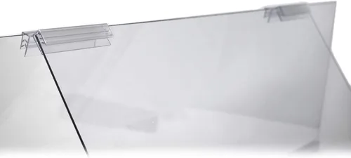 Vista 3 de Conectores de plexiglás con bisagras de plástico para láminas acrílicas, protectores de estornudos de vidrio de 3/16 a 1/4 pulgadas de grosor