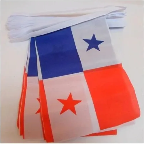 Vista 228 de Guatemala 19.7 ft BUNTING Flag 20 banderas 9'' x 6'' - Banderas de cuerda guatemalteca 5.9 x 8.3 in - AZ FLAG