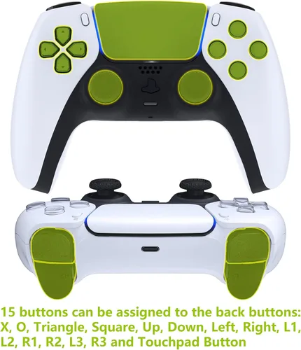 Vista 5 de eXtremeRate Chameleon Purple Blue - Kit de reasignación programable Rise 20 para controlador PS5 tablero de actualización y carcasa trasera