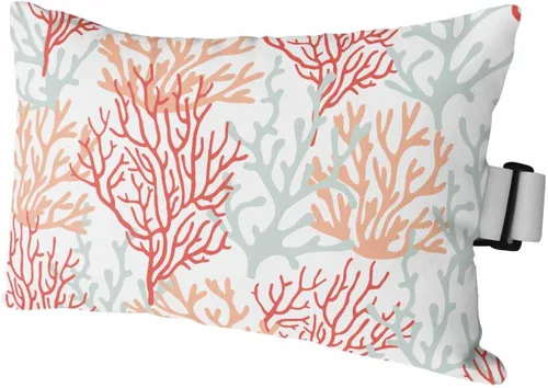 Vista 23 de PIEPLE Blue Flower - Almohada rectangular para reposacabezas para exteriores e interiores, 11 x 16 pulgadas, relleno de poliéster, impermeable