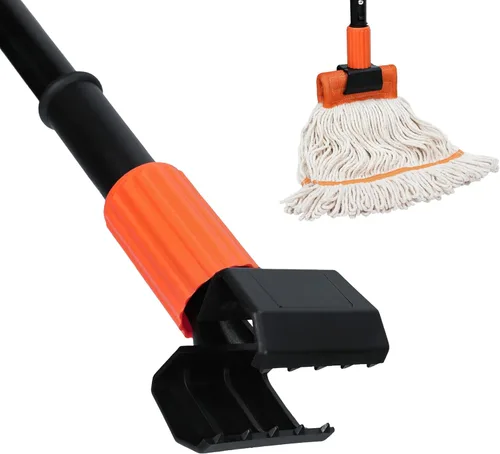 Vista 8 de Trapeador comercial, mopa industrial resistente de 58 pulgadas para limpieza de suelos, mopa húmeda de algodón con cuerda para el hogar, garaje