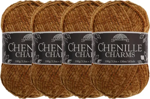 Vista 10 de JubileeYarn - Hilo de chenilla, 3.53 oz/pastel, peso peinado, circonita, terciopelo blanco, 1 pastel