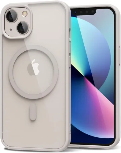 Vista 14 de oakxco Funda magnética transparente compatible con Magsafe, delgada, transparente, no amarillea, híbrida de silicona suave y cubierta protectora