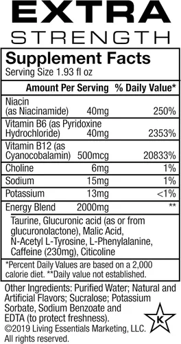Vista 3 de 5 Hour Energy Shot Extra Strength Grape- Paquete de 96 botellas de 2 onzas