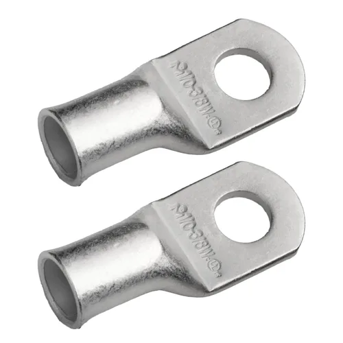 Vista 285 de SELTERM 5 piezas terminales de cable de cobre estañado 1/0 AWG perno de 1/2", extremos de cable de batería, terminales de anillo, conectores