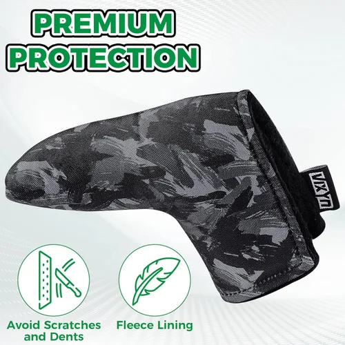 Vista 4 de VIXYN Cubierta para putter Blade – Fundas para putter de golf de primera calidad – Cubiertas magnéticas con forro polar