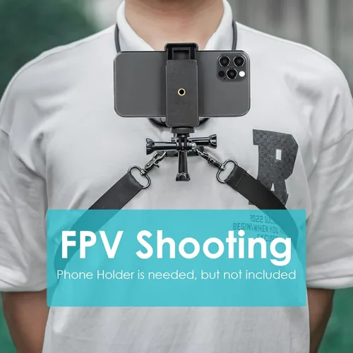 Vista 7 de XINANEE - Soporte para cámara de acción con soporte para correa de pecho para DJI OSMO Pocket 12 OSMO Action 3 Insta360 ONE RS, R, ONE X3, X2 Vlog