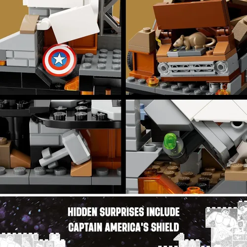 Vista 4 de LEGO Marvel Endgame Final Battle 76266 Modelo de Avengers para construir y exhibir, set de juego coleccionable con 6 minifiguras incluyendo a