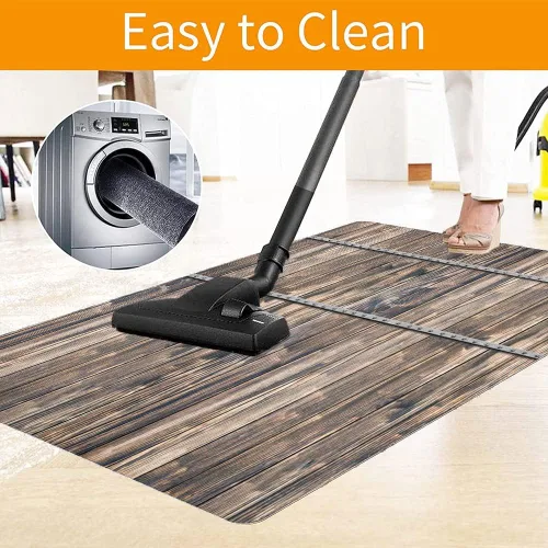 Vista 21 de Teal Hardwood Floor Desk Chair Mat, Painted Wood Board Horizontal Lines Birthdays Easter Holiday Print Backdrop Image, Protects Hardwood Floor Under