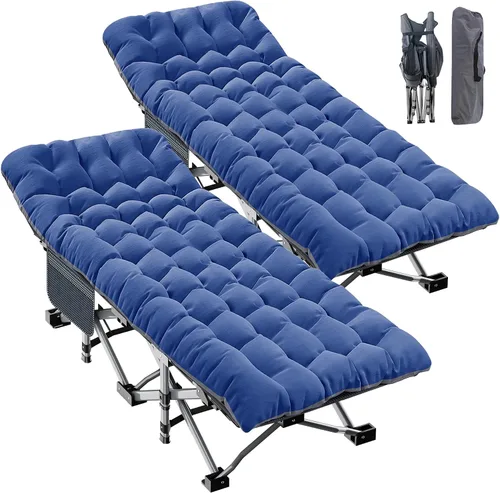 Vista 12 de ABORON - Catre de campamento XXL de 32 pulgadas para adultos, catre de dormir extra ancho de gran