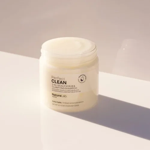 Vista 13 de NatureLab.TOKYO Perfect Clean Scalp Scrub & Clarifying Shampoo - Sugar Crystals, Probiotic Sake Water, Hyaluronic Acid, Pearl Extract - 2-in-1 Deep