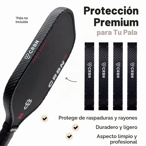 Vista 2 de CRBN Pickleball - Cinta Protectora de Borde - Cinta Protectora para Borde de Pala de Pickleball - Negra 12-14mm Paquete de 4