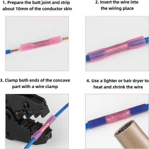 Vista 6 de 12V/24V Botón de contacto momentáneo redondo impermeable para claxon de coche negro con cables presoldados y conector rápido para UTV RZR ATV