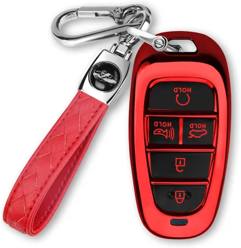 Vista 10 de MILD EAST Funda para llavero Hyundai para Hyundai Sonata Santa fe Tucson Smart 5 botones 2024 2023 2022 2021