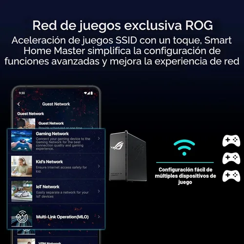 Vista 6 de ASUS ROG Strix GS-BE12000 WiFi 7 Router Tri-Band, 12000 Mbps, capacidad de 20G por cable, cobertura de 3,000 pies cuadrados, CPU Quad-core