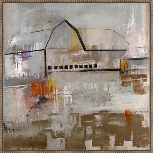 Vista 15 de Amanti Art Framed Canvas Wall Art 16x16 Old Barn by Alexys Henry, Framed Wall Art Canvas, Abstract Artwork, Modern Decor, Small Poster Painting for