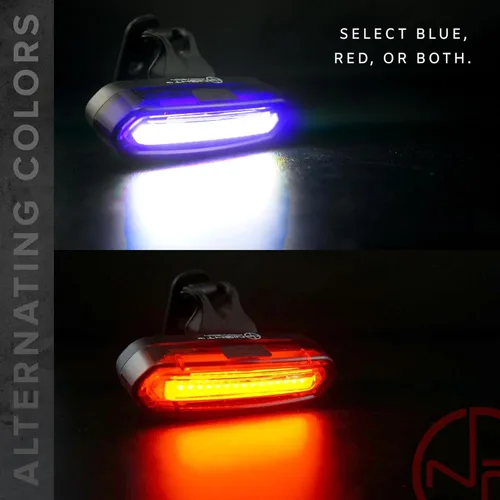 Vista 2 de Night Provision PSR-120 - Luz trasera de la patrulla policial roja y azul recargable por USB para uso profesional solamente