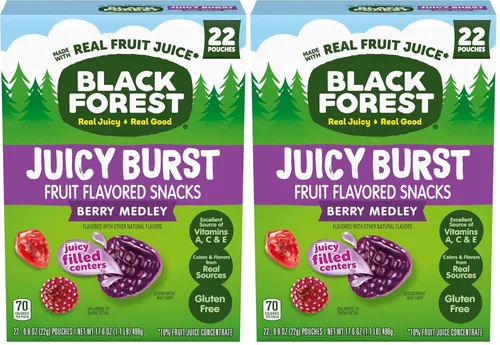 Vista 10 de Black Forest, Juicy Burst, aperitivos con sabor a frutas, sabores de frutas mixtas, una explosión jugosa de sabores naturales, hechos con jugo