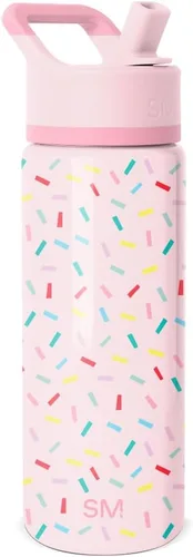 Vista 23 de Simple Modern - Botella de agua para niños de la colección Summit con tapa con pajilla Taza aislada de acero inoxidable de 14 onzas para niños