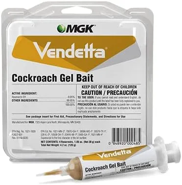 Valentino Vendetta - Insecticida de cebo de gel para cucarachas, 4 tubos x 30 gms MGK1003