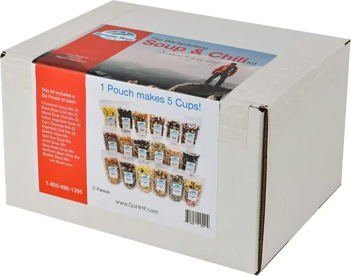 Vista 8 de Harmony House Kit de sopa y chile para mochileros (sin condimentar) – Paquete variado de 18 unidades, bolsas resellables con cremallera