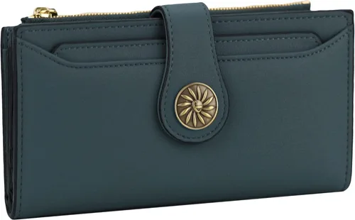 Vista 6 de Travelambo Cartera de mano de cuero genuino encerado de gran capacidad para mujer con bloqueo RFID