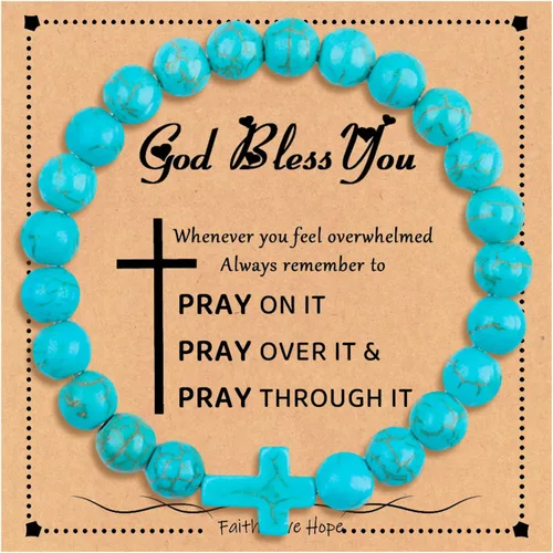 Regalos cristianos, pulsera de cruz para niñas, cesta de Pascua, primera comunión, confirmación de cumpleaños, regalos cristianos para adolescentes,