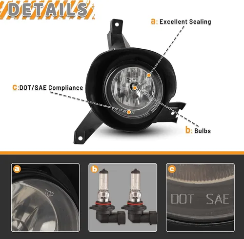 Vista 4 de AUTOWIKI Para Ford Explorer Sport 2001 2002 2003, Ford Explorer Sport 2001-2005, luces antiniebla montaje de 42 W