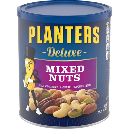 Vista 5 de PLANTERS Nueces mixtas saladas y nueces mixtas saladas de lujo PLANTERS Snacks para fiestas, proteínas a base de plantas